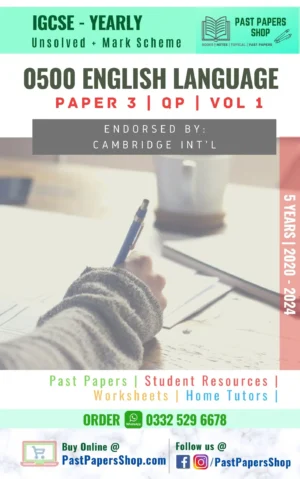 IGCSE English First Language (0500) P-3 Past Papers
